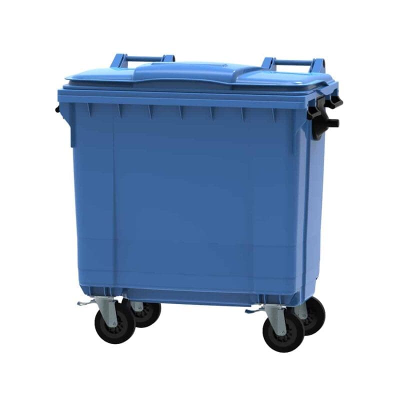Container 770 liter vlak deksel blauw - VB 770900
