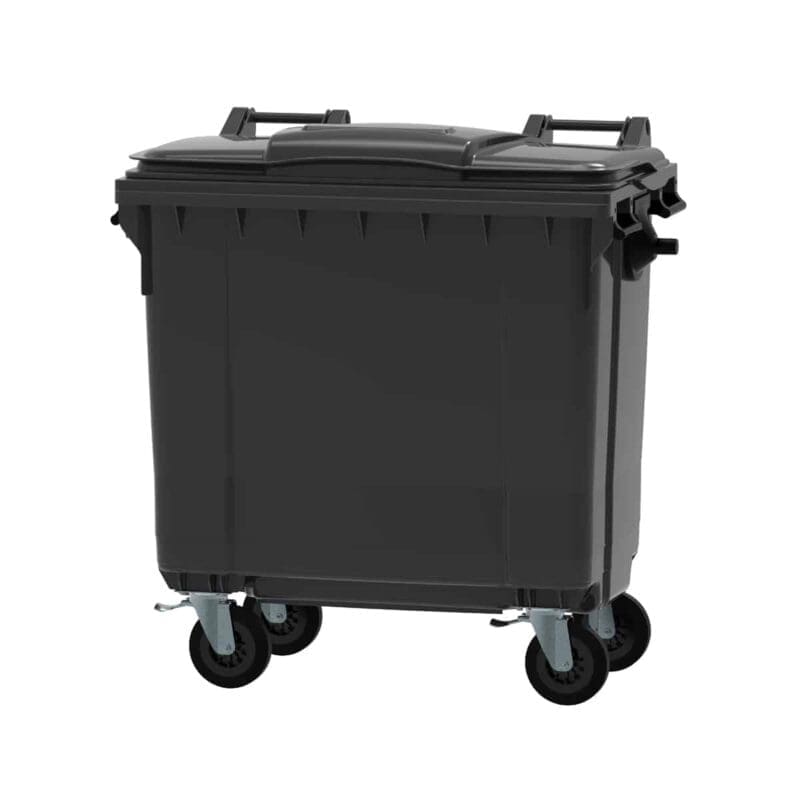 Container 770 liter vlak deksel grijs - VB 770900