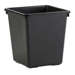 Vierkant tapse papierbak 27 liter zwart - VB 045426 - Afbeelding 12