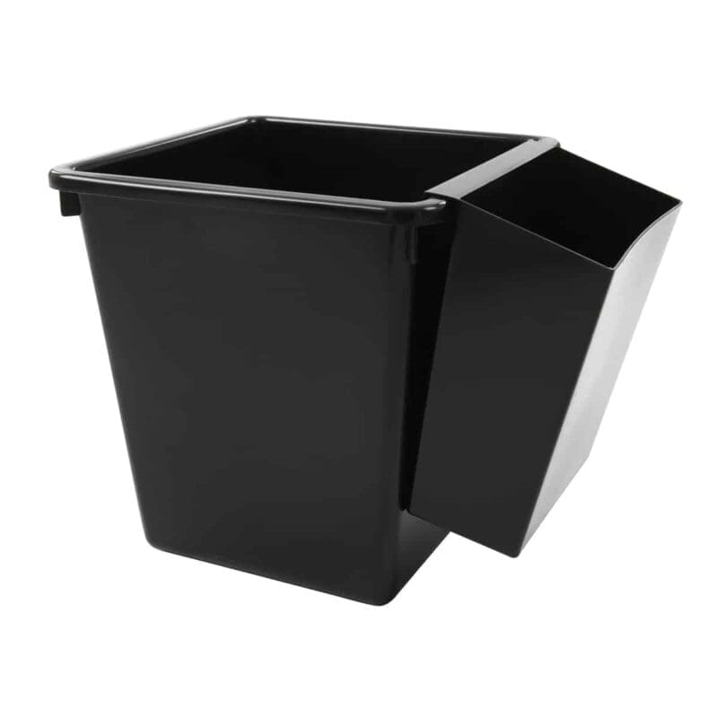 Vierkant tapse papierbak 27 liter zwart - VB 045426 - Afbeelding 2