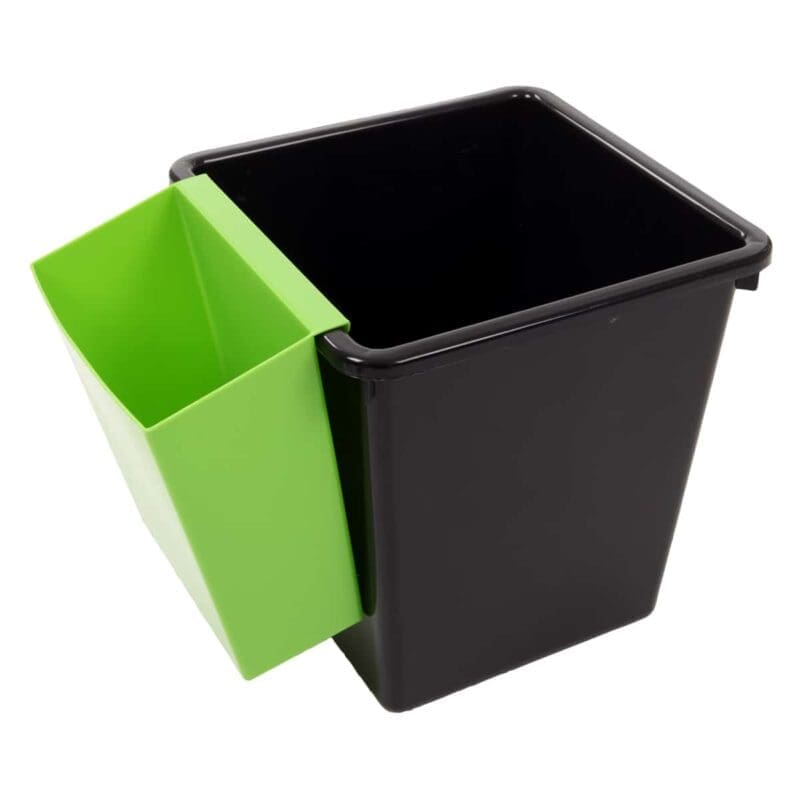 Vierkant tapse papierbak 27 liter zwart - VB 045426 - Afbeelding 5