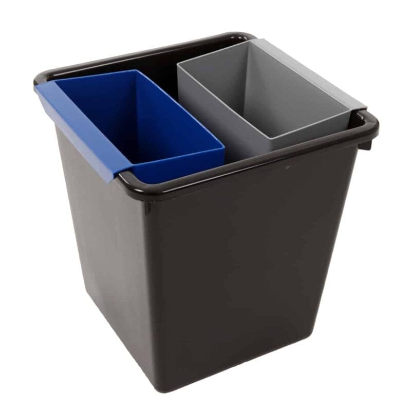 Vierkant tapse papierbak 27 liter zwart - VB 045426 - Afbeelding 6