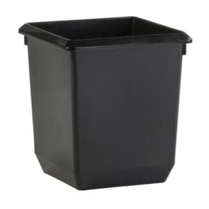 Vierkant tapse papierbak 21 liter zwart - VB 045440 - Afbeelding 3