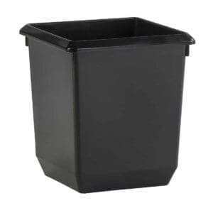 Vierkant tapse papierbak 21 liter zwart - VB 045440