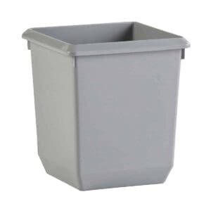 Vierkant tapse papierbak 21 liter grijs - VB 045457