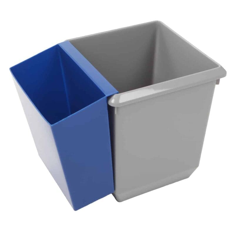 Vierkant tapse papierbak 21 liter grijs - VB 045457 - Afbeelding 5