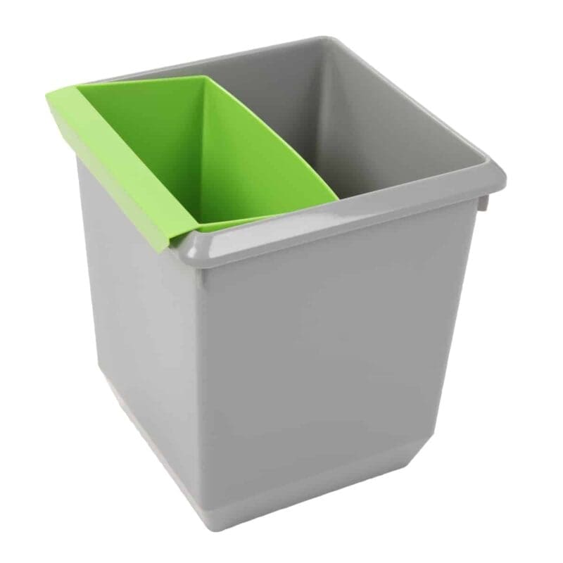 Vierkant tapse papierbak 21 liter grijs - VB 045457 - Afbeelding 6