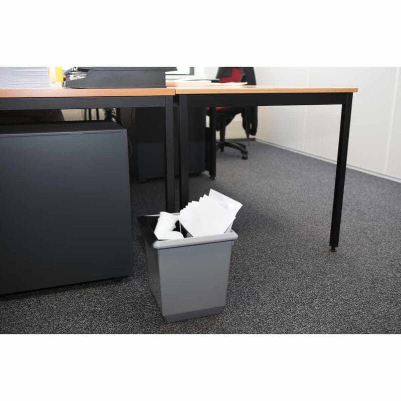 Vierkant tapse papierbak 21 liter grijs - VB 045457 - Afbeelding 9