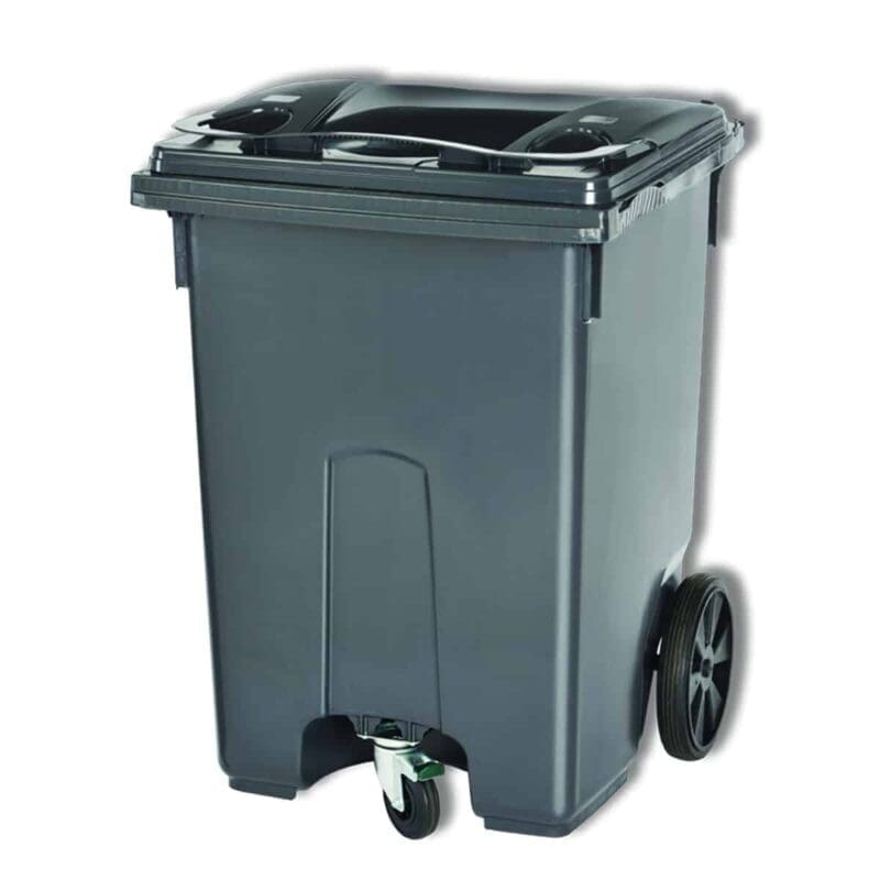 Mini-container 360 liter 3-wiel grijs - VB 400400