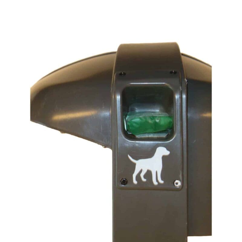 Afvalbak Cibeles 50 liter met cassette voor hondenpoepzakjes grijs - VB 061617