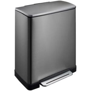 E-Cube recycling pedaalemmer 28+18 liter black steel - VB 926848 - Afbeelding 2