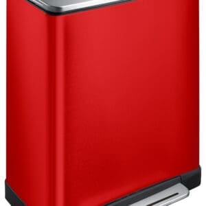 E-Cube recycling pedaalemmer 28+18 liter rood, mat RVS - VB 926846