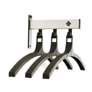Pro-line Wandgarderobe 3 hangers grijs, zwart - VB 184064
