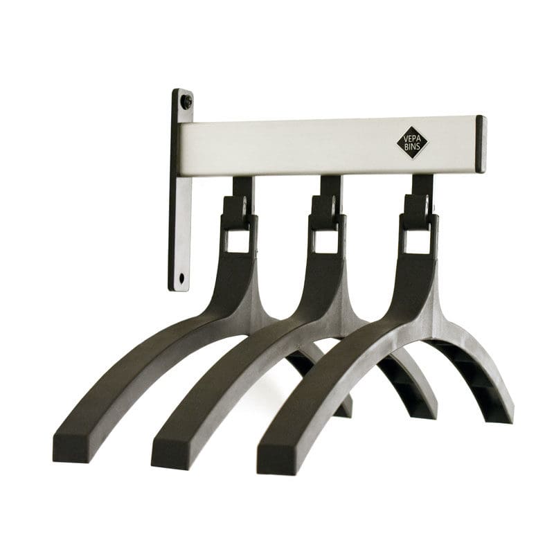 Pro-line Wandgarderobe 3 hangers grijs, zwart - VB 184064
