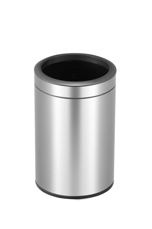 Round Open Top Bin 12 liter mat RVS - VB 903812