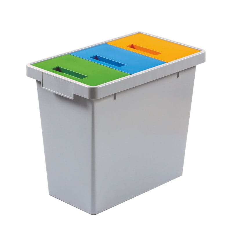 Polymax afvalscheidingsbak 40 liter grijs, groen, geel, blauw - VB 188147