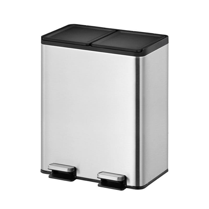 Essential splitted Recycler pedaalemmer 20+20 liter mat RVS - VB 822940