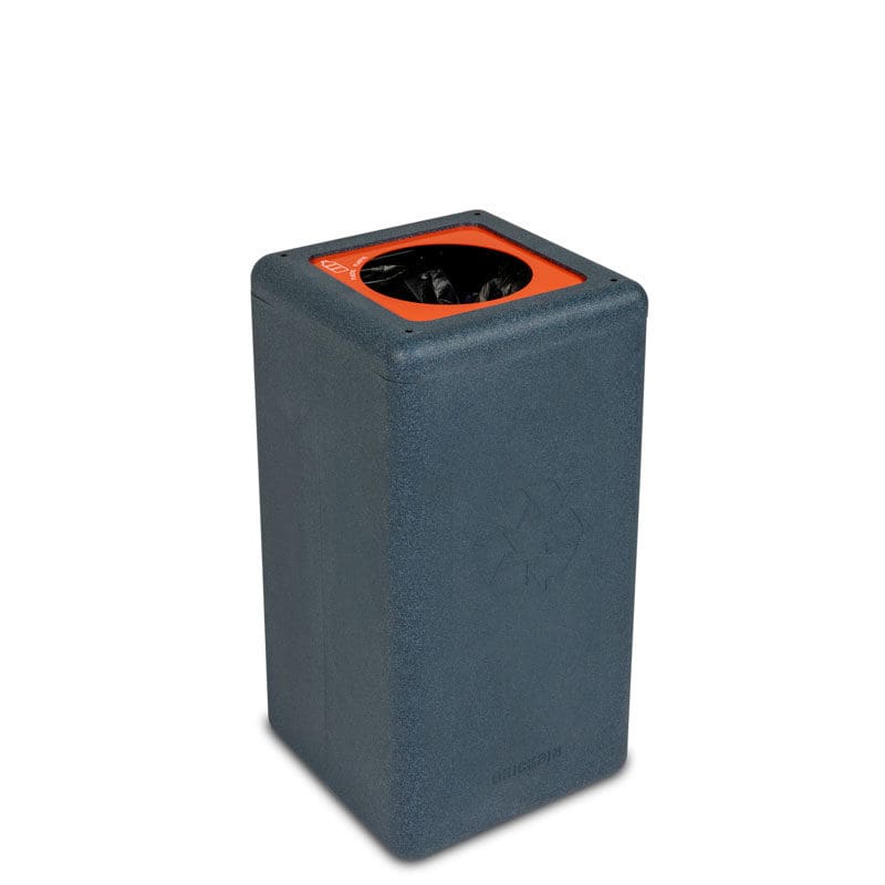 Circulaire Afvalbak Plastic 65 liter grijs, oranje - VB 192373