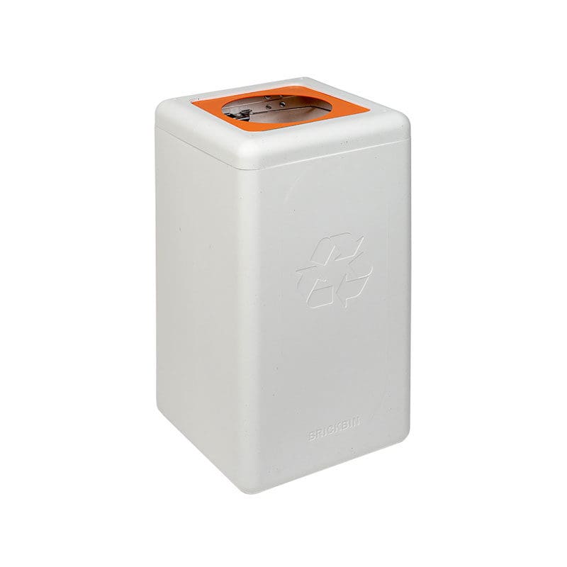 Circulaire Afvalbak Plastic 65 liter wit, oranje - VB 192410