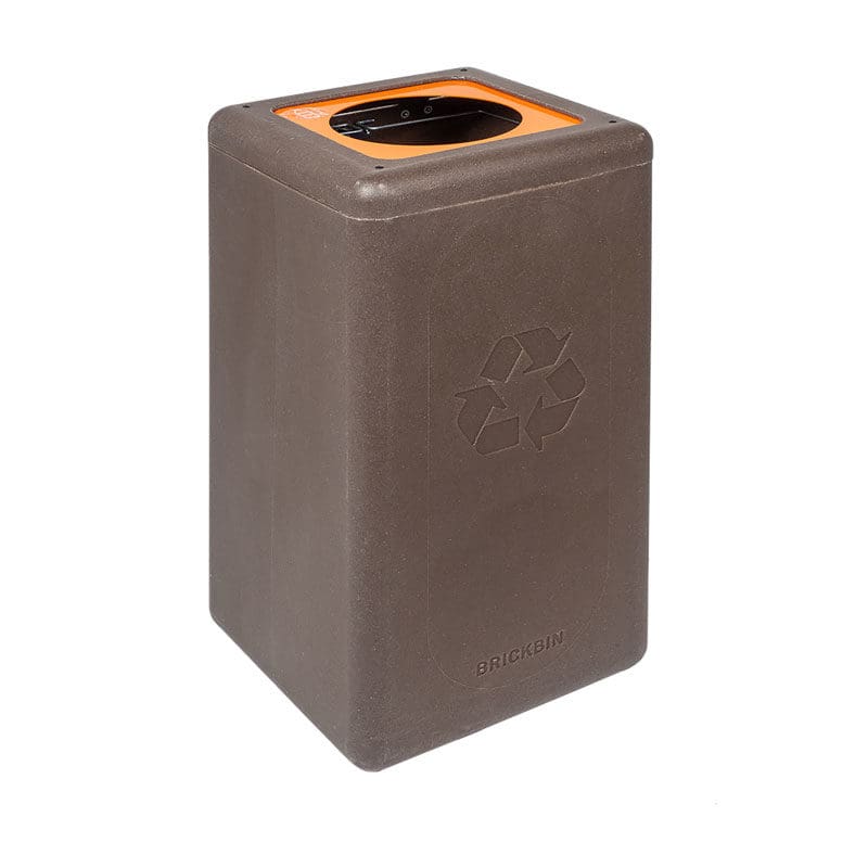 Circulaire Afvalbak gerecycled koffiedik Plastic 65 liter bruin, oranje - VB 193783