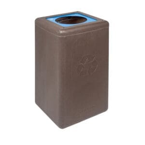 Circulaire Afvalbak gerecycled koffiedik Paper 65 liter bruin, blauw - VB 193806