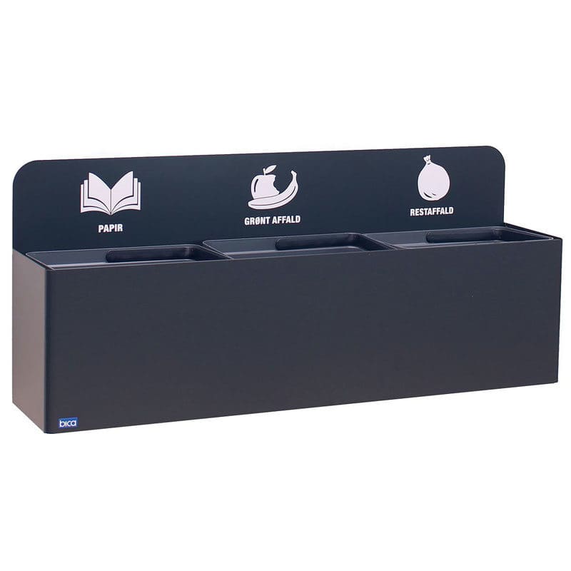Bica 811 Wandafvalstation 3x20 liter zwart - VB 195275