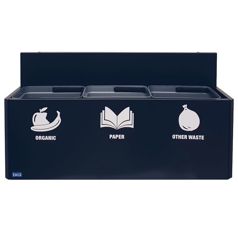 Bica 812 Wandafvalstation 3x15 liter zwart - VB 195299