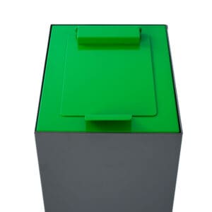 Top met klepdeksel voor modulaire afvalscheidingsunit 60 liter groen - VB 946710 - Afbeelding 2