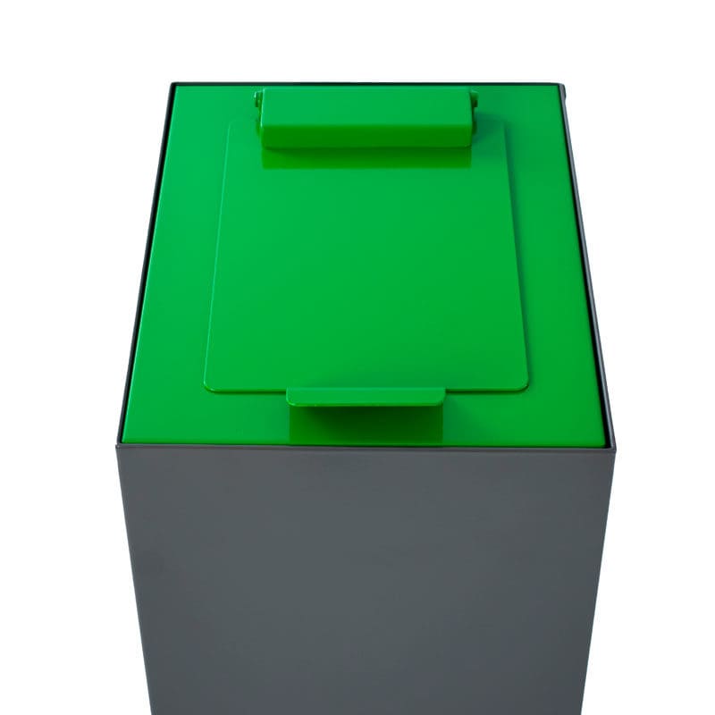 Top met klepdeksel voor modulaire afvalscheidingsunit 60 liter groen - VB 946710