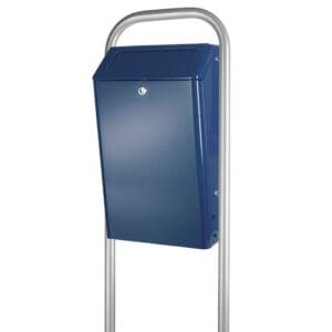 Buitenafvalbak met klep 50 liter blauw - VB 888001 - Afbeelding 2