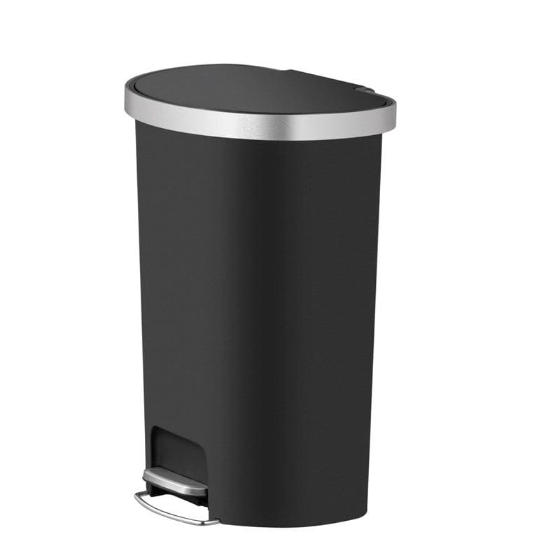 Hana pedaalemmer halfrond 55 liter Zwart - VB 622155