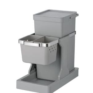 Deco Inbouwafvalemmer 20+4 liter grijs - VB 993124 - Afbeelding 2