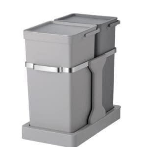 Deco Inbouwafvalemmer 15+20 liter grijs - VB 993235