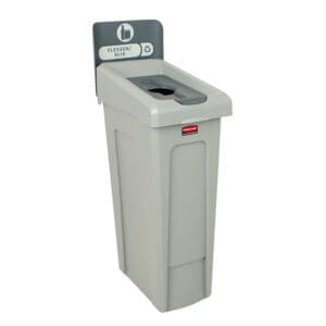 Slim Jim Recyclingstation Fles/Blik Inwerpopening grijs, grijs - VB 201631