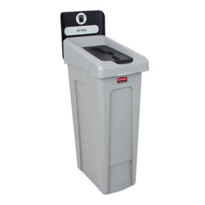 Slim Jim Recyclingstation Rest Gesloten Deksel grijs, zwart - VB 201662 - Afbeelding 2