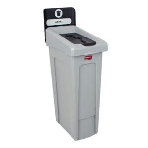 Slim Jim Recyclingstation Rest Gesloten Deksel grijs, zwart - VB 201662