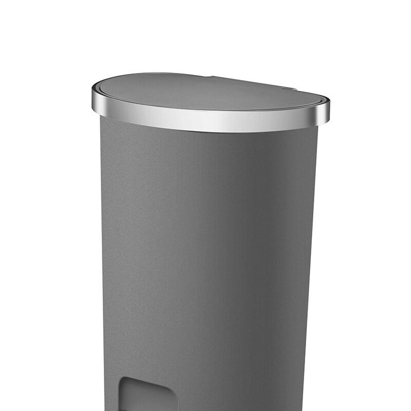 Hana pedaalemmer halfrond 55 liter grijs - VB 622155
