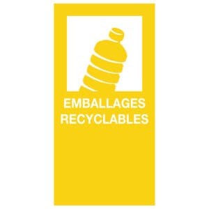 Magneetsticker Emballages/Recyclables geel - VB 205592