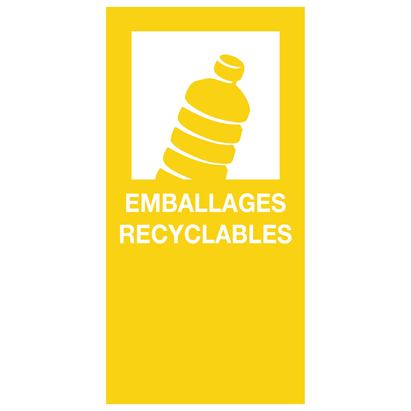 Magneetsticker Emballages/Recyclables geel - VB 205592
