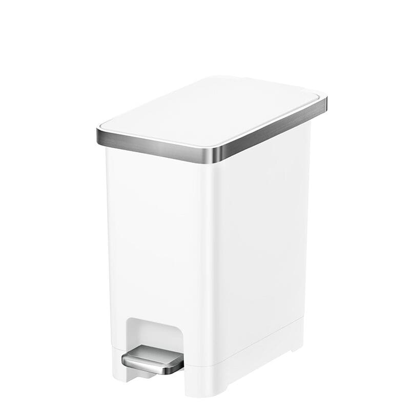 Hana Slim 1 Pedaalemmer 10 liter wit - VB 637710
