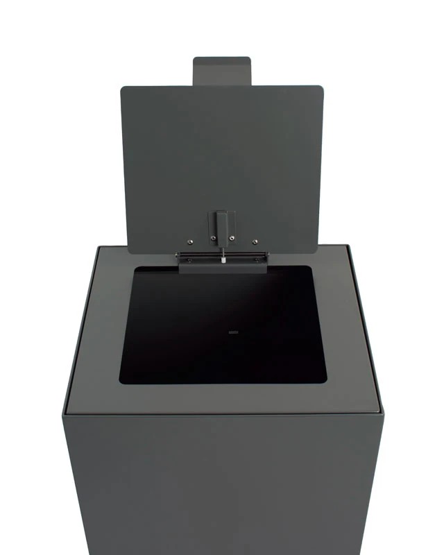 Top met klepdeksel voor modulaire afvalscheidingsunit 90 liter donkergrijs - VB 206933