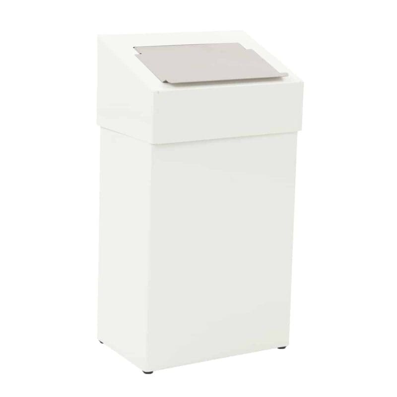 Afvalbak met hygiënische top 18 liter wit - VB 650019