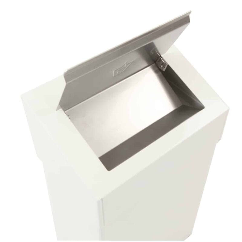 Afvalbak met hygiënische top 18 liter wit - VB 650019 - Afbeelding 2