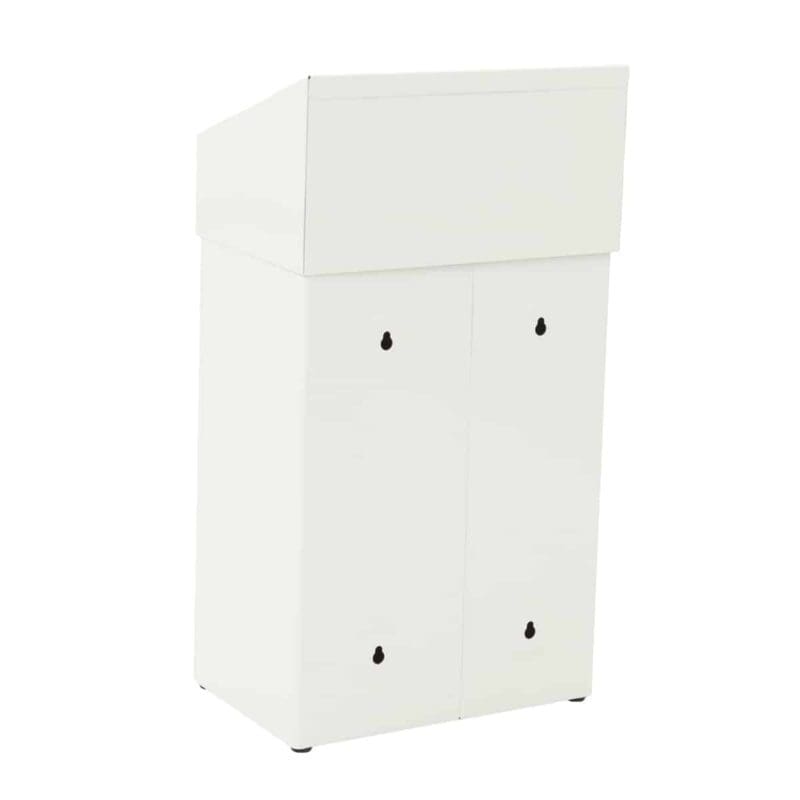 Afvalbak met hygiënische top 18 liter wit - VB 650019 - Afbeelding 3