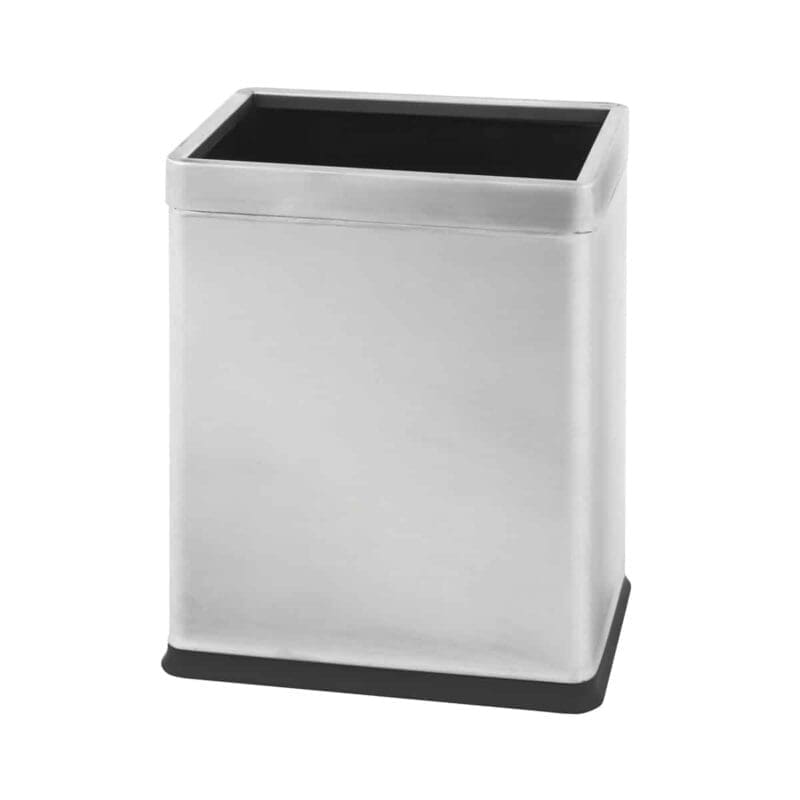 Dubbelwandige papierbak 10 liter mat RVS - VB 650101