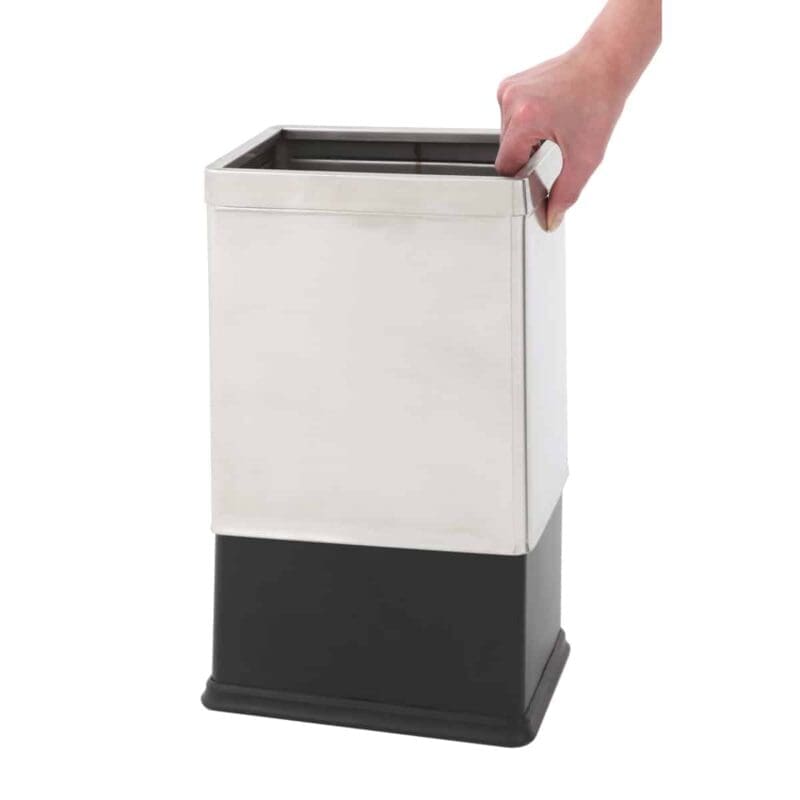 Dubbelwandige papierbak 10 liter mat RVS - VB 650101 - Afbeelding 2