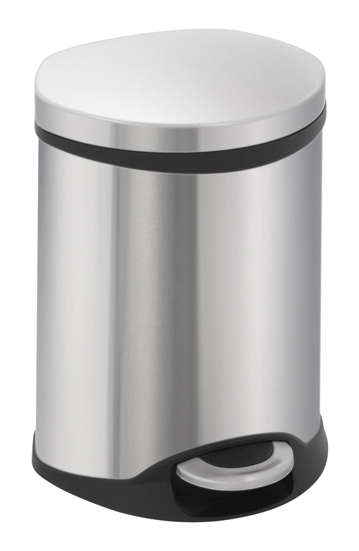 EKO Shell Bin pedaalemmer 6 ltr mat-RVS - VB 921806