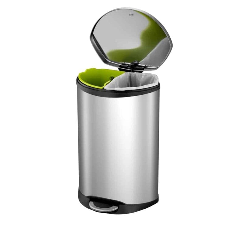 Shell Bin recycling pedaalemmer 22+22 liter mat RVS - VB 921844 - Afbeelding 2