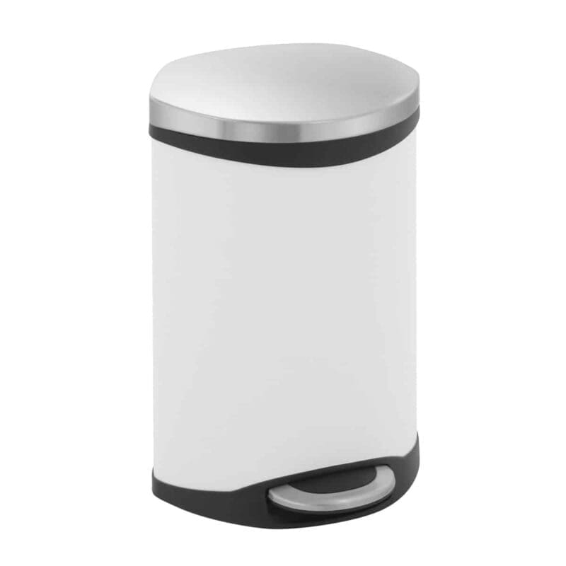 Shell Bin pedaalemmer 10 liter wit, mat RVS - VB 921810