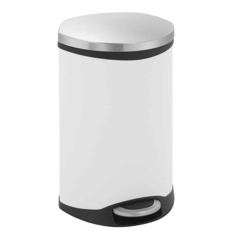 Shell Bin pedaalemmer 18 liter wit, mat RVS - VB 921818